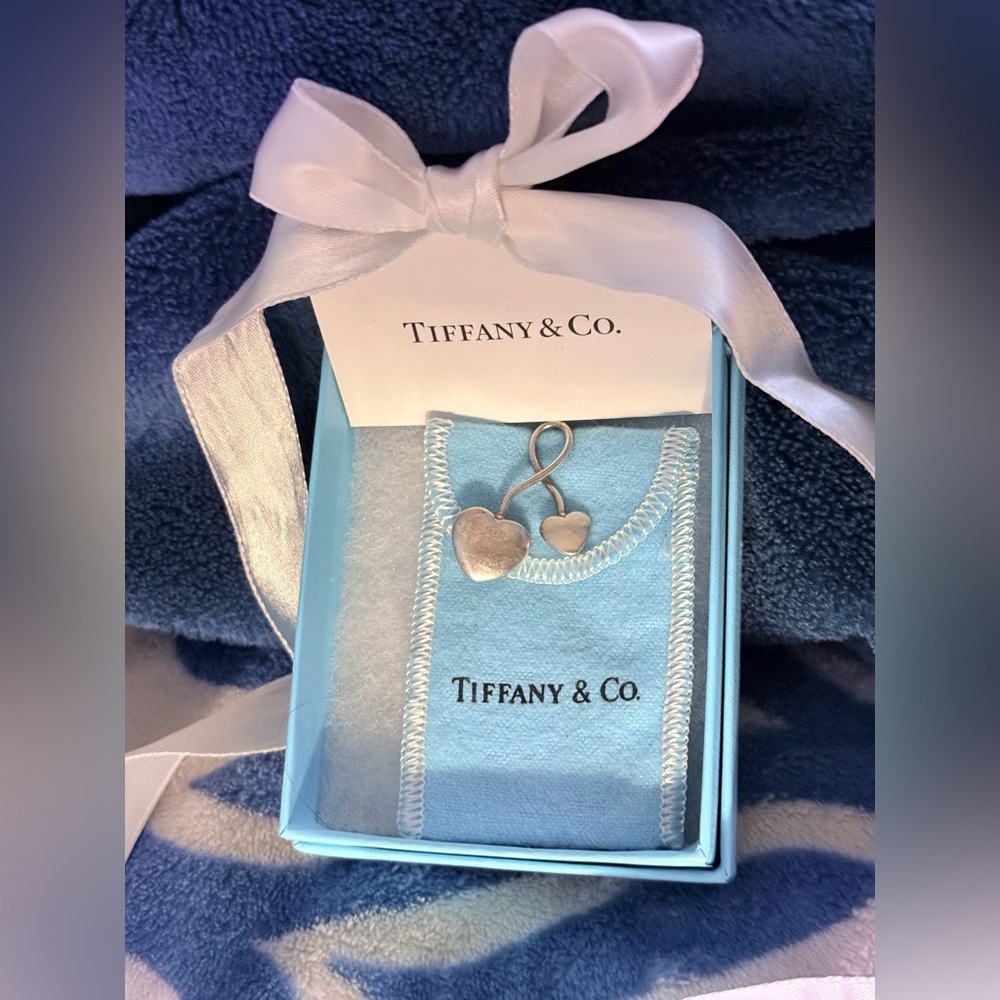 Vintage Tiffany Sterling Double Puffy Heart Open Slide Pendant ONLY 1 FOR SALE - Picture 3 of 14